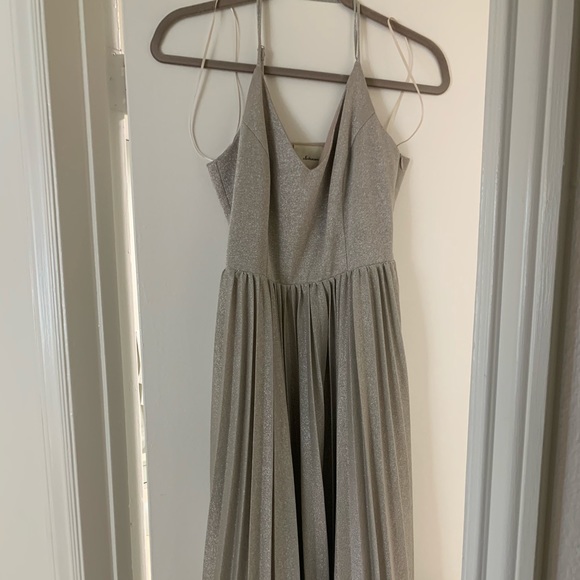 Anthropologie Lunar Dress in Silver size 4 - Picture 2 of 5